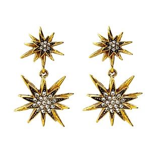 Celestial / starburst drop dangle earrings